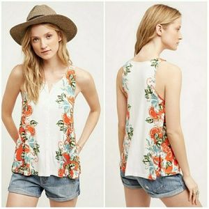 Akemi + Kin Swing Tank Top Anthropologie XS Floral